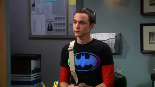 Sheldon's Gradient Batman Shirt