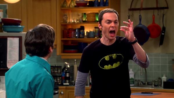 Sheldon's Faded Batman Shirt