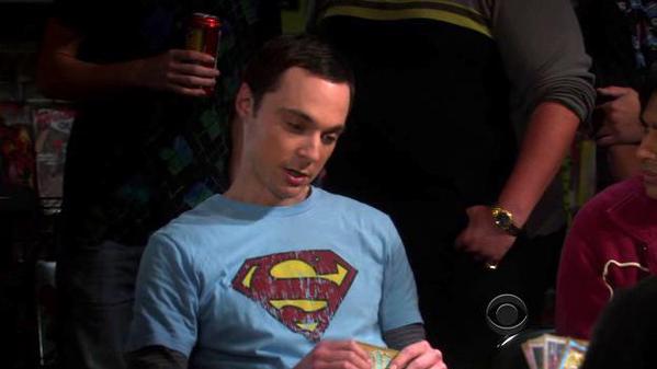 Sheldon's Sky Blue Superman Shirt