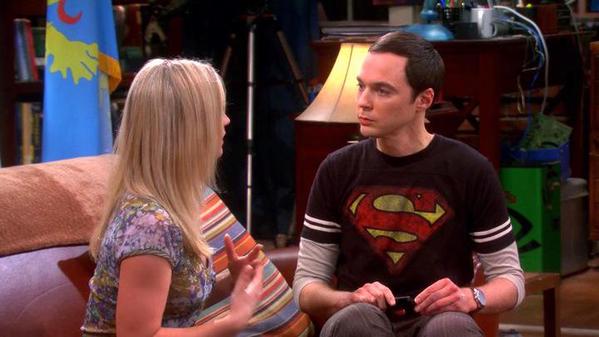 Sheldon's Black Superman Shirt